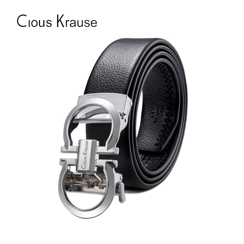 J-Clous Krause热销爆款 牛皮自动扣时尚潮流皮带腰带 礼品盒包装 长度随机 全国包邮