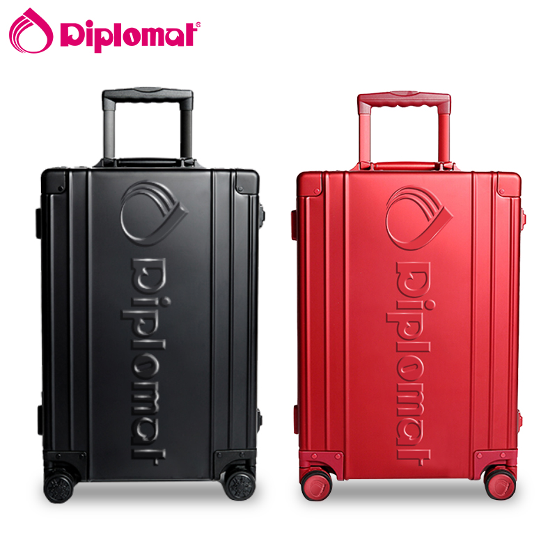 J-Diplomat外交官镁铝合金珍品拉杆箱20英寸黑色版红色版QDD-0101
