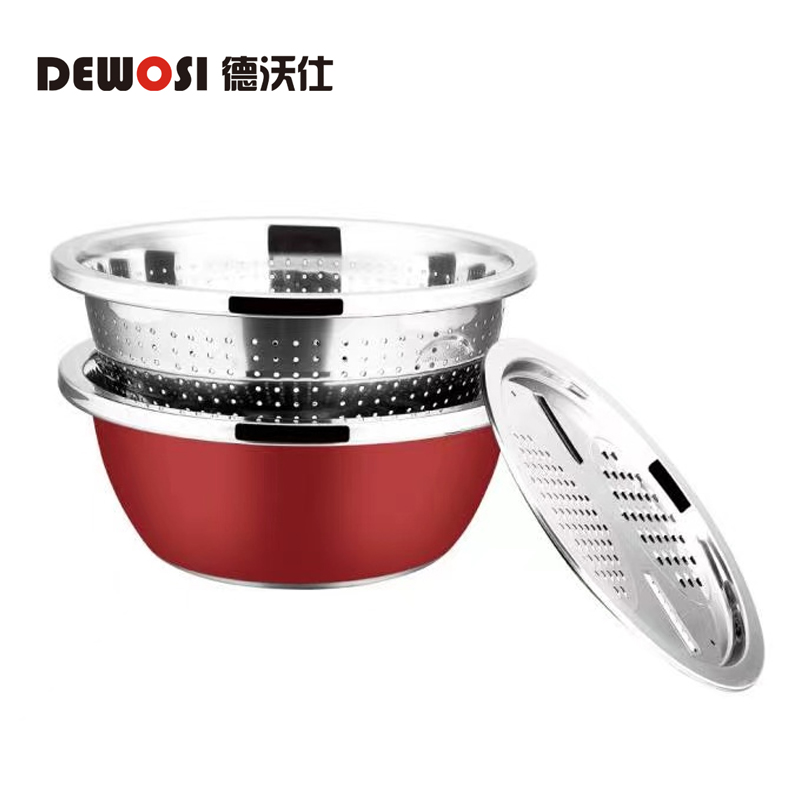 S-德沃仕  菲普斯沃套装系列  不锈钢多用套锅刨盆三件套  型号：DWS0043（箱规：20只/箱）