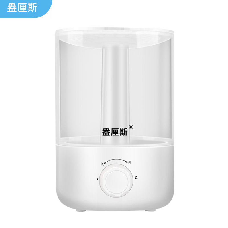 J-盎厘斯桌面空气加湿器 卧室家用办公室桌面轻音补水机械款 上加水5L大容量JSQ-06 老款暂不补货