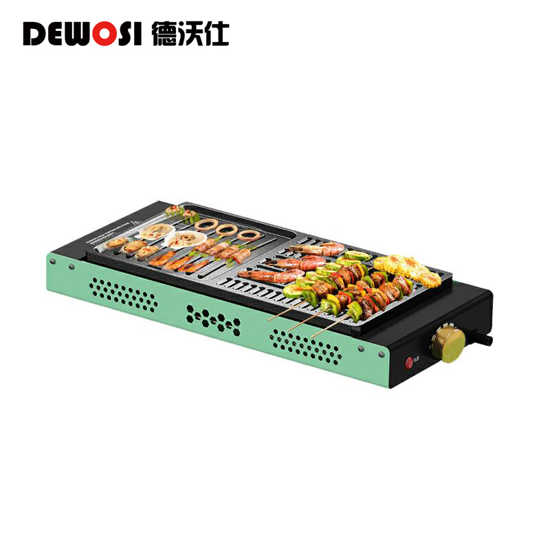 J-德沃仕电烧烤炉家用无烟电烤盘烤肉机烤鱼烤串机电烤炉 ZND-004