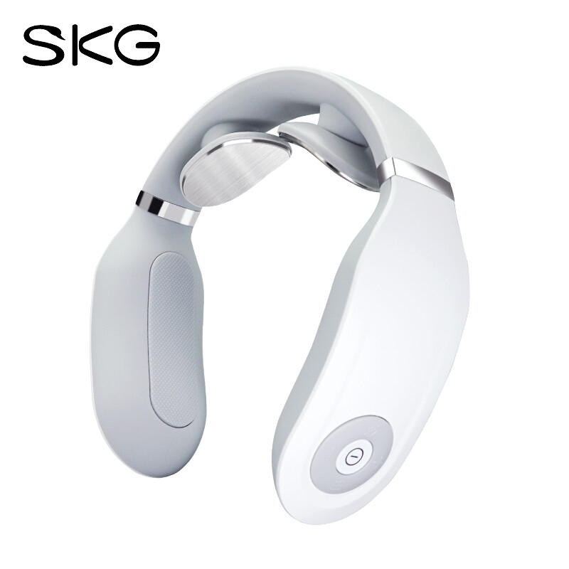 J-SKG颈椎按摩器 颈部按摩仪 脖子按摩器办公室护颈仪 语音提示 热敷充电便携4098时尚款
