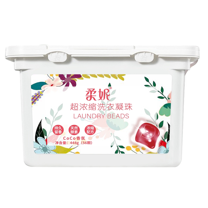 J-【56颗】柔妮超浓缩洗衣凝珠持久留香448g【coco香氛/蓝风铃香氛/清新森林/薰衣草香型/樱花香型】多个香型选择