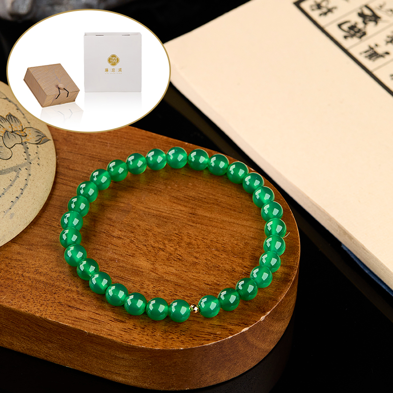 琳琯瑛玉髓手串手链【主材质：玉髓，尺寸约：6mm 16cm】CHA3240086每证一品