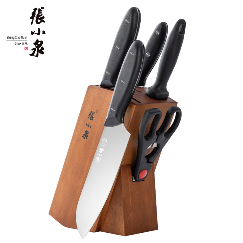 J-张小泉锋澜系列套装刀具六件套 厨房刀具  家用切菜刀 斩切刀 水果刀 剪刀 精美彩盒装 D300321