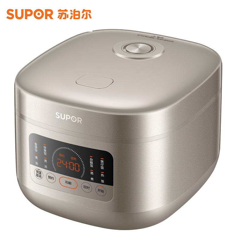 《J-热评2000+》J-苏泊尔SUPOR豪华智能电饭煲4L圆厚釜触控智能家用多功能电饭煲香槟金 SF40FC3004