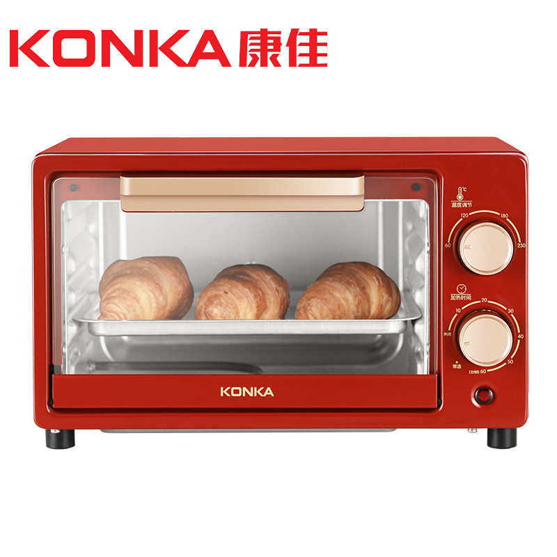 《J-热评5000+》康佳电烤箱 普区包邮 家用多功能迷你烤箱10L家用容量一机多用 KDKX-1001