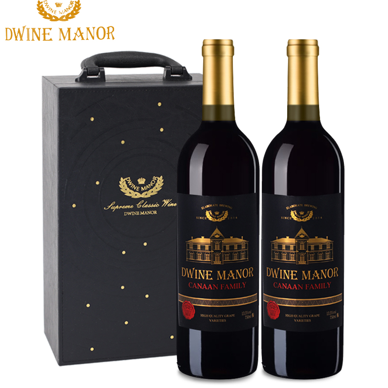 DH-J-蒂玖庄园 迦南世家干红葡萄酒 红酒 750ml*2瓶 手提礼盒装-东三省、内蒙、新疆等区域，批量订单（50箱起），可联系客服下单