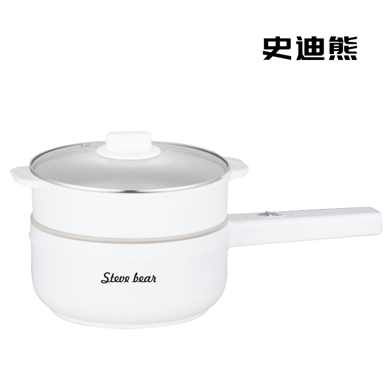 DH-J-史迪熊1.8L电煮锅电锅多功能一体锅带蒸笼BH-20070A（包装盒上的盖子图样与详情页介绍的盖子图样随机发货，不接受指定，介意者慎拍）