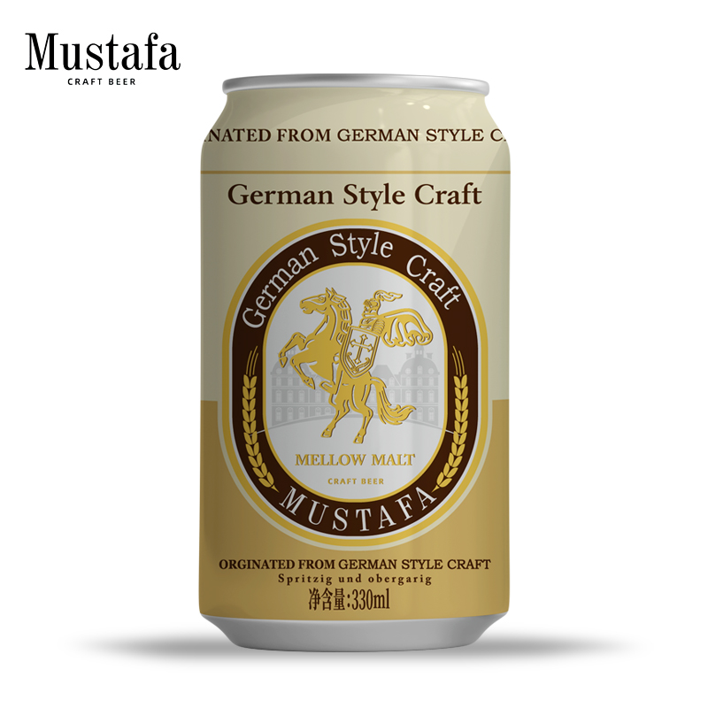 DH-J-Mustafa啤酒  精酿啤酒-骑士 10.5°P 德式工艺 330ml/罐  包装随机发货（山东、江苏、上海、安徽、河北、天津、北京、山西、河南 以上省份整车（3500箱-3800箱）包邮 东三省、内蒙、新疆等区域，批量订单（50箱起），可联系客服下单