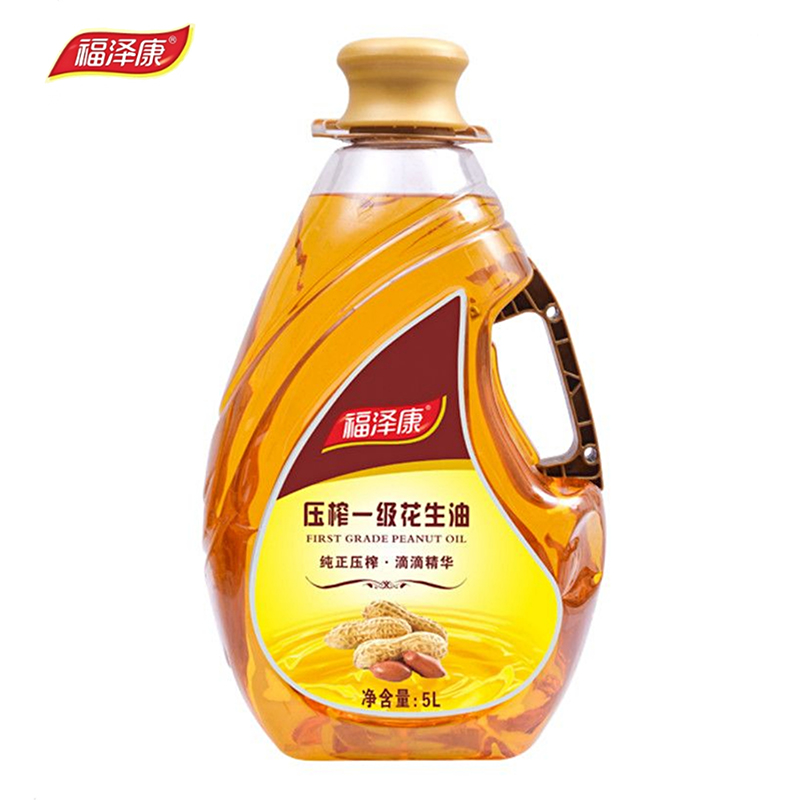 DH-T-【发德邦快递】福泽康物理压榨一级食用油浓香纯正花生油5L/桶家用送礼（箱规：4桶/箱）