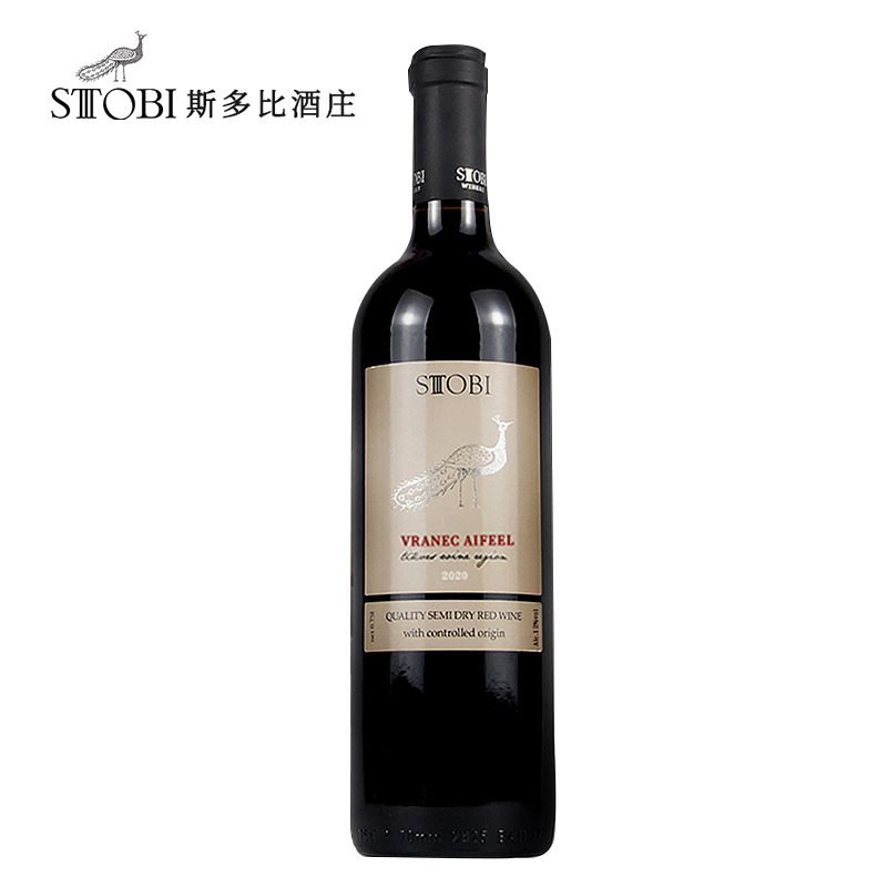 J-STOBI斯多比 韵丽艾菲半干红葡萄酒 酒北马其顿原瓶原装进口红酒朋友聚会专业人士品酒高规格礼品一支750ml 【新疆西藏内蒙东三省暂不发货】