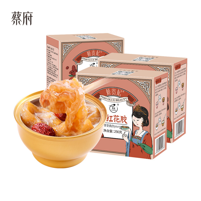 T-蔡府五红花胶 250gx3碗装即食鲜炖深海黄花鱼胶原蛋白滋补正品礼盒