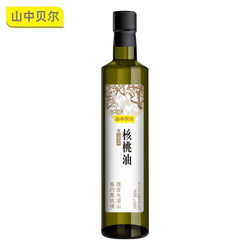 T-山中贝尔核桃油食用油大凉山250ml*1瓶