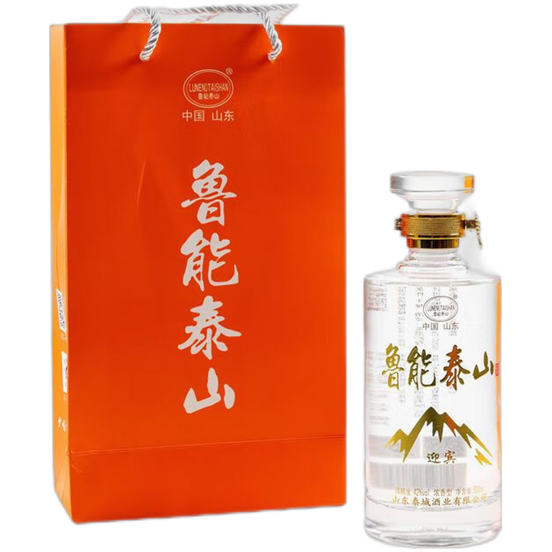 普区地区包邮-J-鲁能泰山 迎宾 42度浓香型白酒 500ml*6瓶 整箱装
