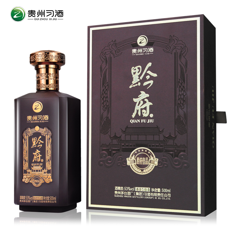 J-贵州习酒黔府佳品53度酱香型白酒送礼宴请500ml单瓶装