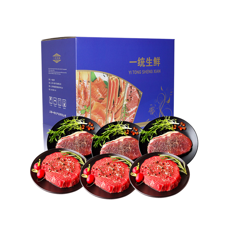 J-一统如宜牛排礼盒298型900g 料理黑胡椒牛排150g/片*3 料理菲力牛排150g/片*3【新疆/西藏/海南/甘肃/宁夏/内蒙古/青海/港澳台不发货】