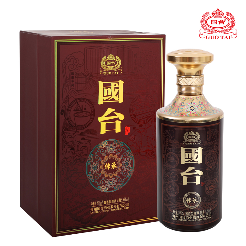 贵州国台酒业 国台传承 53%vol酱香型白酒  500ml/瓶  单瓶礼盒装