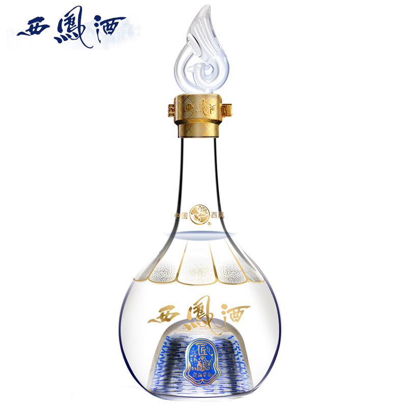 售完下架-普区包邮-J-西凤酒 酒海窖龄 匠酿  52度绵柔凤香型白酒  500ml/瓶  单瓶礼盒装 两瓶附赠手提袋