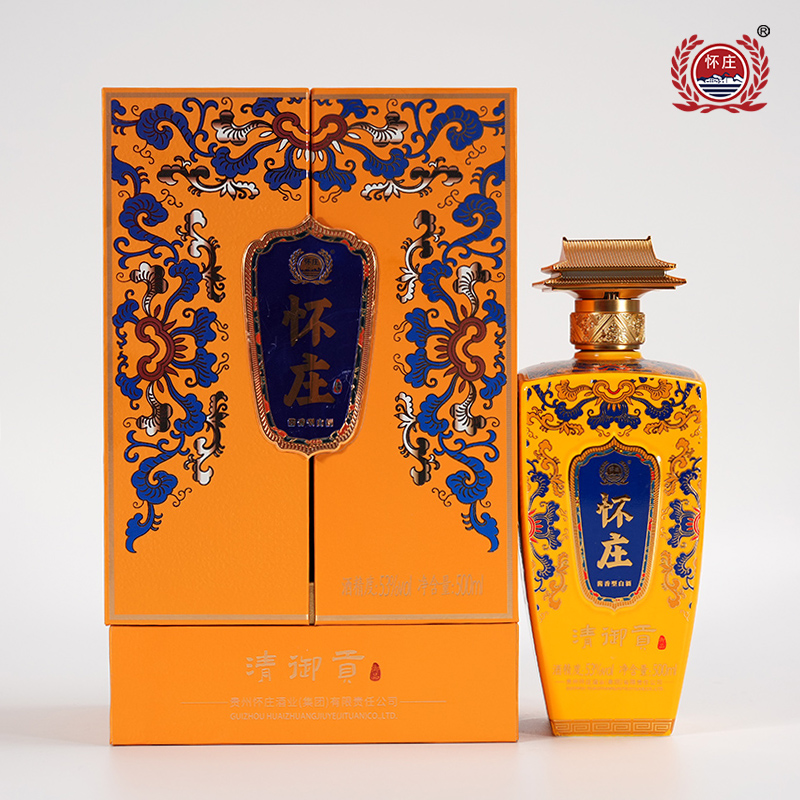 J-怀庄 清御贡 御品 53度酱香型白酒 500ml/瓶单瓶礼盒装 单瓶附赠手提袋