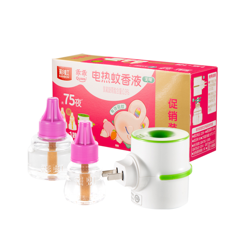 J-彩虹蚊香液直插器超值装<乖乖1+1套装>5158F【45毫升*1瓶+30毫升*1瓶+直插器随机】