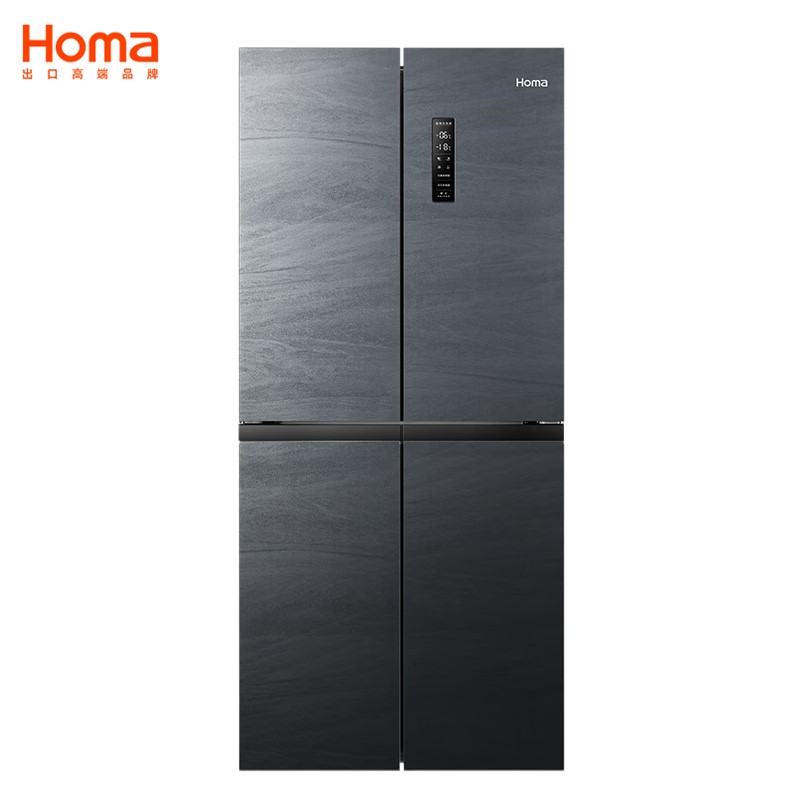 DH-国际出口品牌-J-奥马/Homa 家用电冰箱零度保鲜风冷变频 AG+蓝晶除菌 原装出口机型 429升一级能效十字对开门 型号：BCD-429WDQM/B极地岩   送货上楼