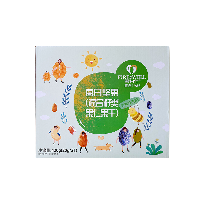 J-【热评200+】普区包邮 雪白仁 每日坚果轻盈版21天装420g/盒（20g*21包）