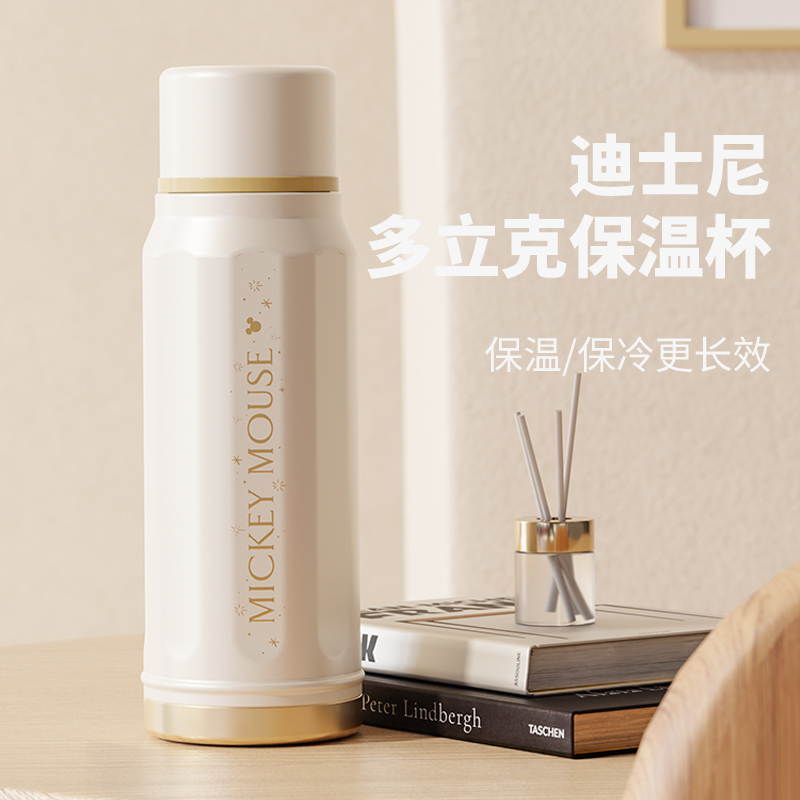 J-GERM格沵米奇多立克保温杯迪士尼联名双饮咖啡316大容量吸管水杯500ml摩根白GE-DS24AW-DB82 只有白色，黑色停产