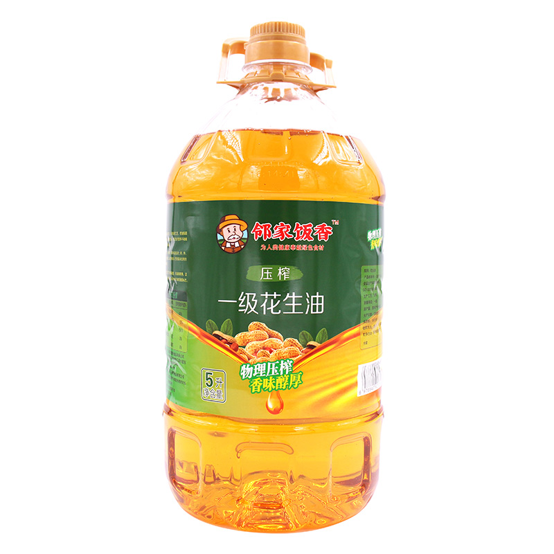 J-【热评20W+】包邮 邻家饭香 物理压榨一级花生油 5L/桶 偏远地区不包邮