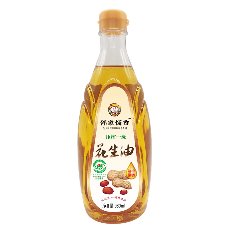 J-【热评20W+】邻家饭香 压榨一级浓香花生油 地标兰考花生压榨 980ml/瓶