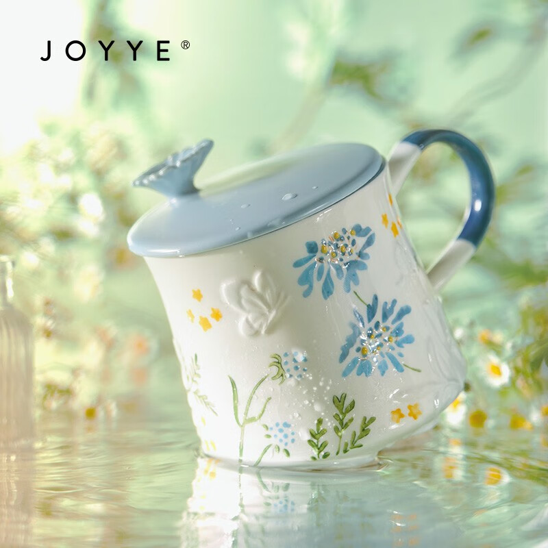 普区包邮 J-【热评500+】JOYYE马克杯陶瓷水杯带节日生日送女生礼物梦里花杯子实用高档伴手礼