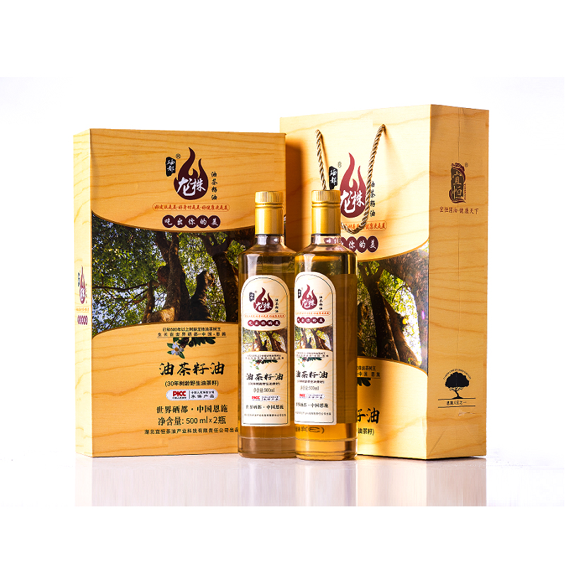 硒都龙株油茶籽油高山野生油茶籽精炼（清香型）食用油山茶油500ml*2瓶