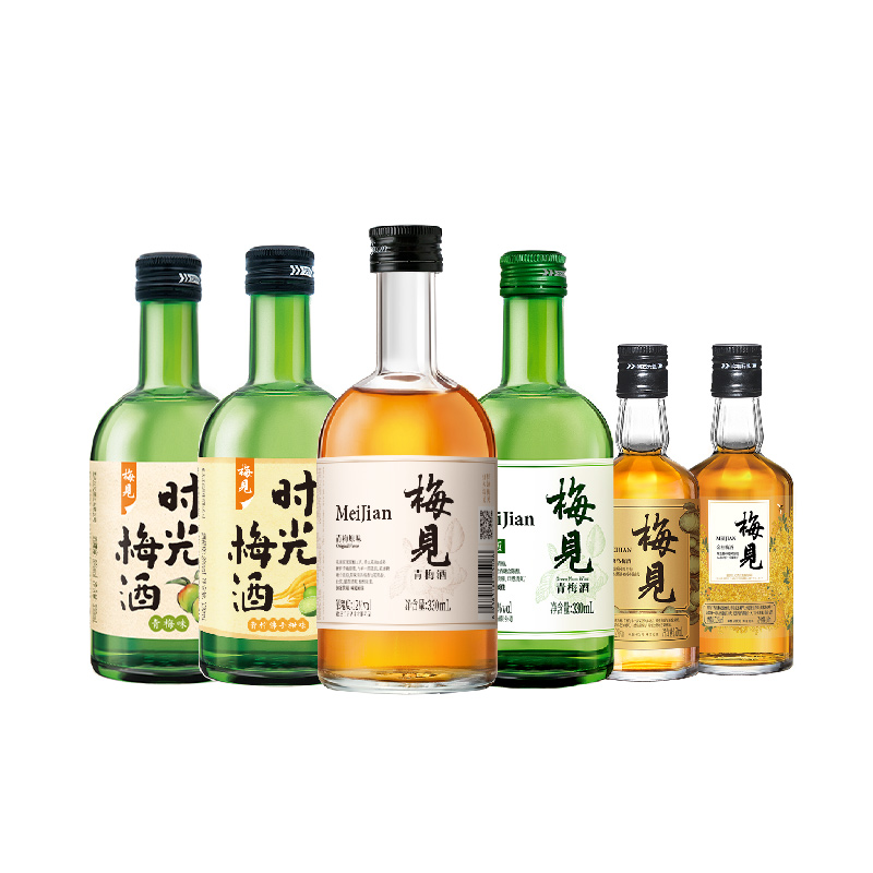 J-梅见酒330ml+清爽330ml+时光梅330ml+佛手柑330ml+烟熏150ml+金桂150ml