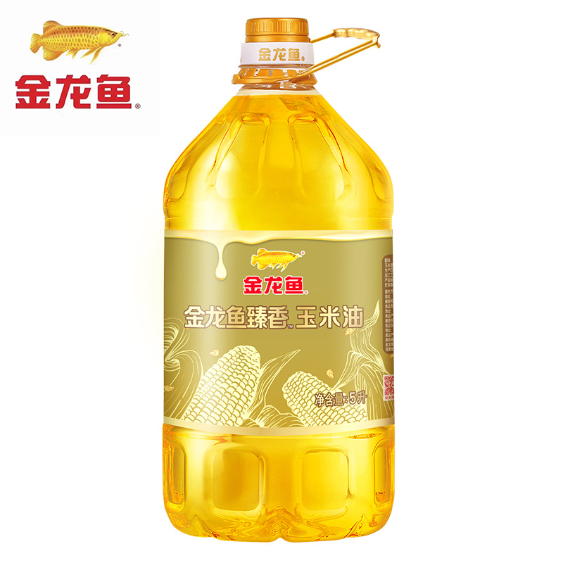 [J-热评1000+]金龙鱼臻香玉米油5L 普区包邮 非转基因压榨玉米胚芽原料食用油