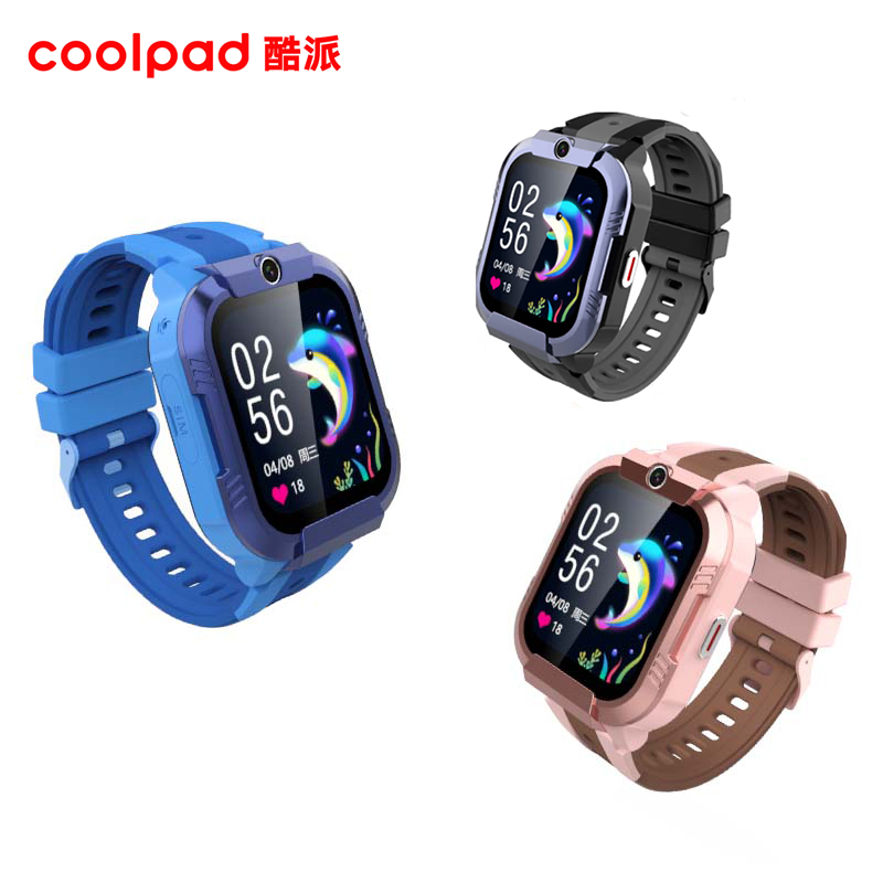J-酷派4G智能儿童视频电话手表  IPS高清屏+3D人脸解锁+IPX7防水+AI精准定位+超长续航 磁吸充电 开学季防走失神器 儿童节礼物 C700蓝色粉色黑色三色可选 CP-WATCH07 普区包邮