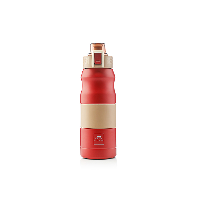 J-【热评2000+】普区包邮 康宁 弹跳杯500ml 便携式不锈钢运动保温杯水杯壶