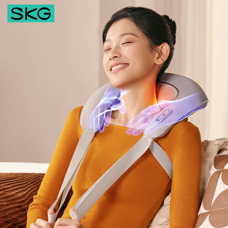J-【热评20万+】skg颈椎按摩器 H3-2豪华款按摩斜方肌脖子 披肩背部肩颈部全身按摩仪热敷 生日毕业礼物送老师朋友 S6366AF