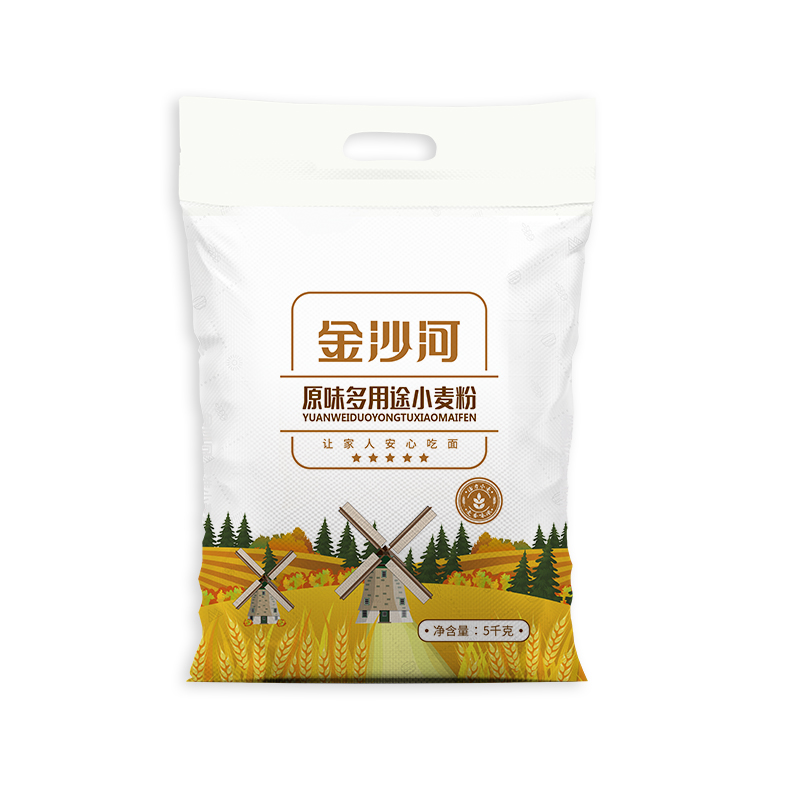 J-【热评20W+】金沙河原味多用途小麦粉5kg*1袋 10斤装 家用烘焙馒头面条饺子粉 消费者信赖品牌 普区包邮