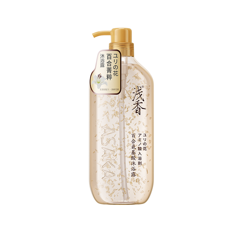 《J-热评20万+》浅香ASAKA百合/晚樱氨基酸沐浴露520g 普区包邮 双重花萃柔润清洁 两款可选【春节假期2月12日中午12点-2月23日不发货】