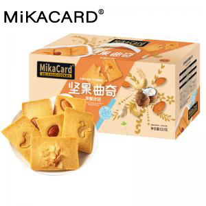 J-觅卡MiKACARD坚果曲奇520款 普区包邮早餐伴侣椰片饼干腰果巴旦木点心休闲零食品
