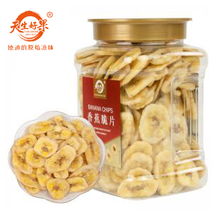 J-天生好果香蕉脆片300克 普区包邮罐装每日果干香蕉干休闲零食办公室小吃