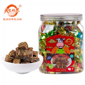 J-天生好果牛肉粒200克罐 普区包邮 什锦香辣牛肉粒网红小吃麻辣牛肉干罐装200克办公休闲零食