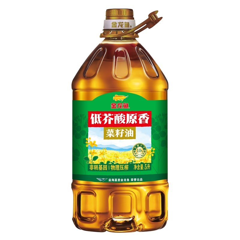 J-金龙鱼低芥酸原香菜籽油非转基因物理压榨食用油5L
