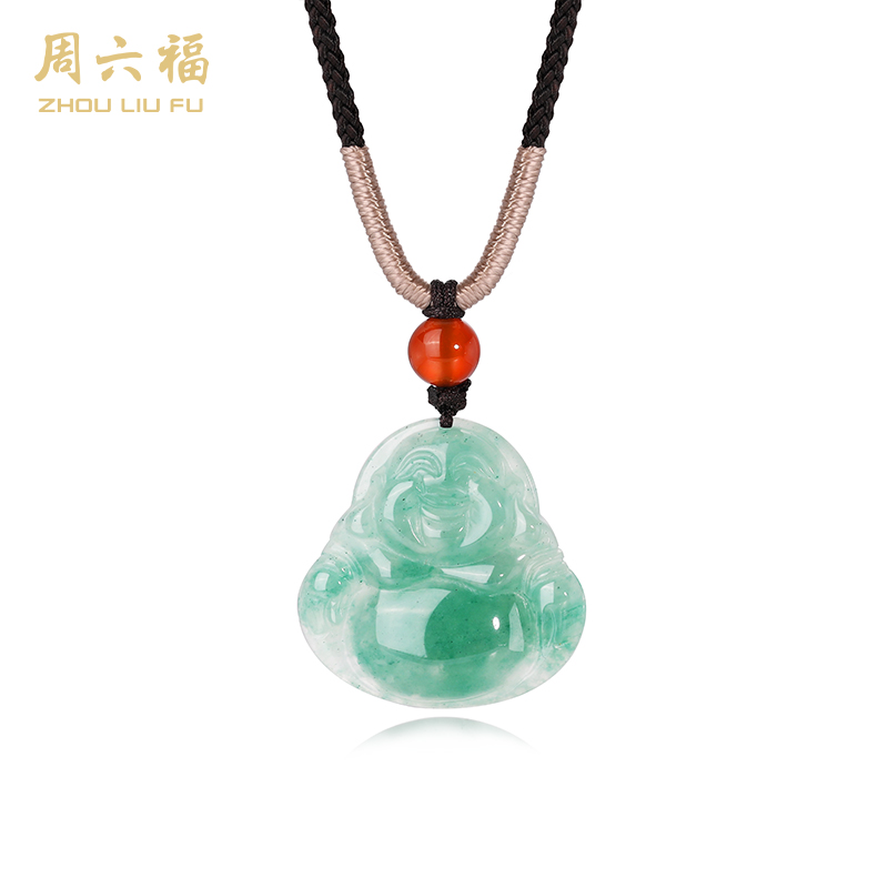 【每证一品】周六福佛公石英岩玉项链ZLF-J043077 节日礼物生日礼物 送女友送妈妈送朋友 母亲节礼物