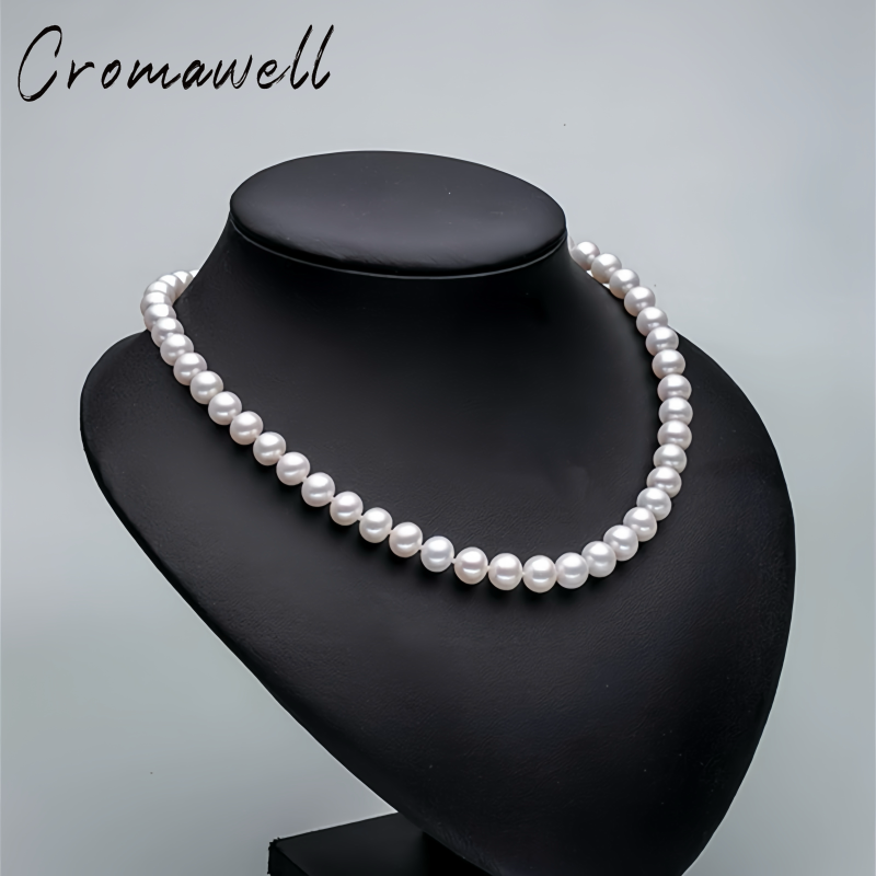 DH-J-CROMAWELL轻奢品牌925银元宝扣贝壳珠项链6/8/10mm高档包装礼盒送礼/活动优选【每证一品】