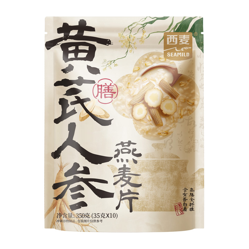 J-西麦黄芪人参燕麦片药食同源即食健康营养早餐350g