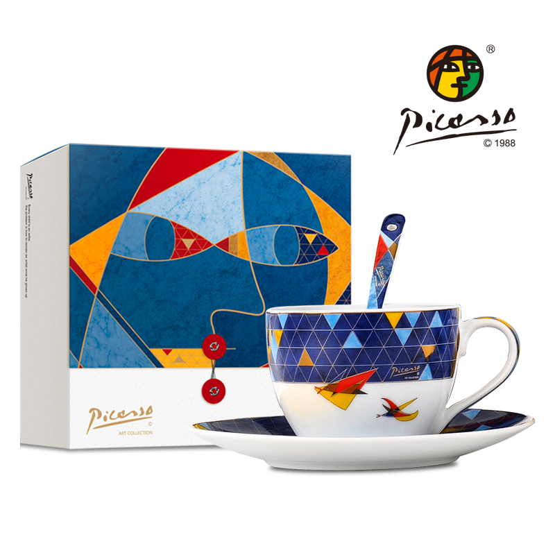 J-【Picasso】毕加索《飞翔》杯碟套装 P20-XC03【杯子*1+碟子*1+咖啡勺*1】