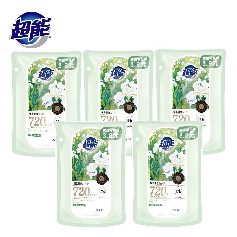 纳爱斯集团【5袋】80g超能植愈香氛720小时留香洗衣液5袋80g*5袋