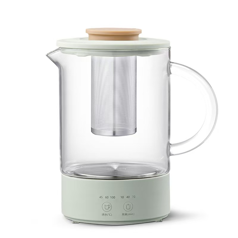 J-【热评100+】磨客玻璃养生杯MK-389 豆蔻绿 500ml多功能养生壶花茶养生茶办公室居家