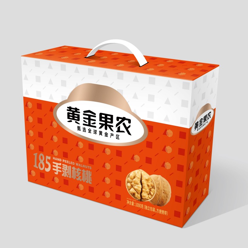 J-黄金果农手剥核桃礼盒草本味1kg